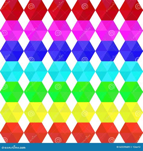 Colorful Geometric Seamless Pattern Rainbow Colors Stock Vector