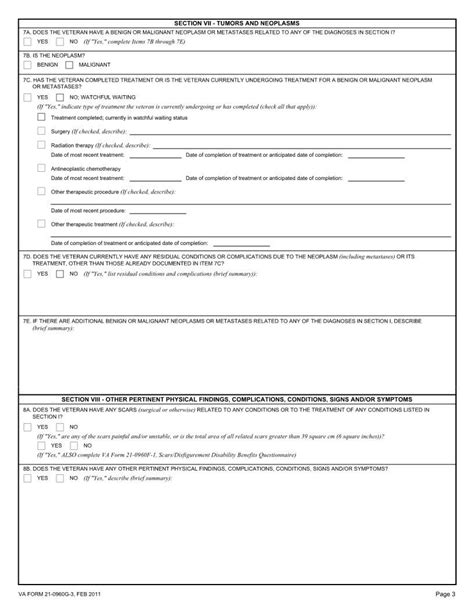 Va Form 21 0960g 3 ≡ Fill Out Printable Pdf Forms Online