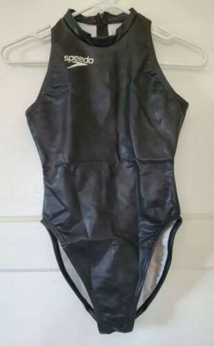 Rare Speedo Water Polo Suit Womens Rubber Swimsuit Japanese Jaspo Wet