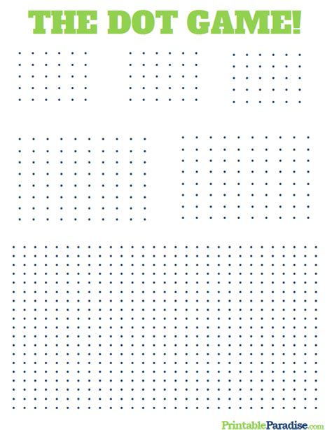 Printable Dot Game Sheets