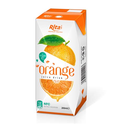 Oem Product 200ml Paper Box Natural Orange Juice Beverage Manufacturer