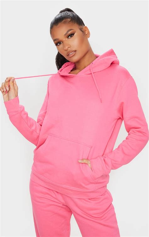 Candy Pink Ultimate Oversized Hoodie Tops Prettylittlething Aus