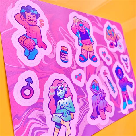 trans masc love sticker sheet