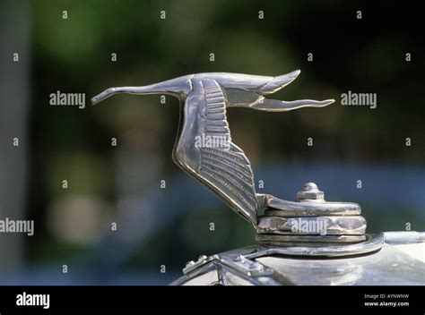 Hispano Suiza Motor Car Stork Hood Ornament Bonnet Emblem Stock Photo