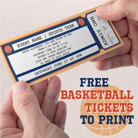 Basketball Ticket Template Free