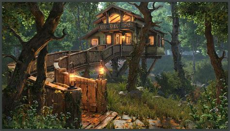 House In The Woods Alexey Gaifutdinov On Artstation At Fantasy