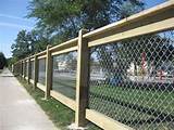 Wood Fence Next To Chain Link Images