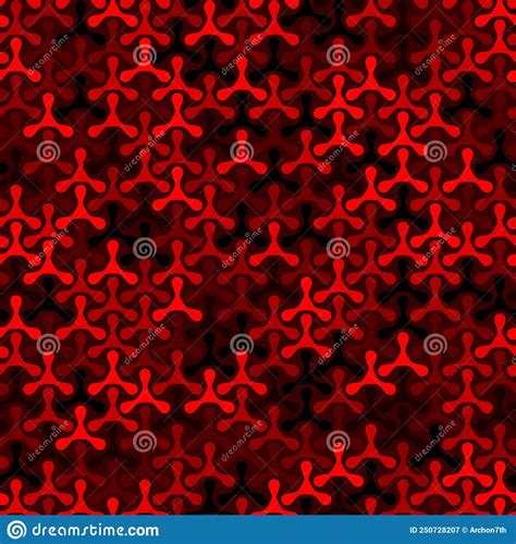 Seamless Geometric Ruby Triangles On Black Background Vector Pattern