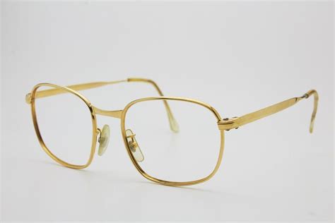Vintage Man Sunglasses Solid Gold 750 18k Eyewear High Quality Etsy Vintage Men Mens