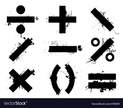 Math Symbols Royalty Free Vector Image VectorStock