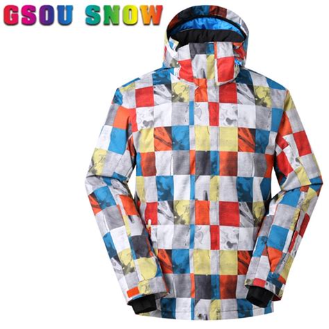 Gsou Snow Skiing Ski Jacket Men Warmth Thicken Snowboard Jacket