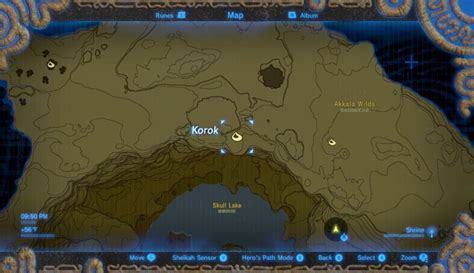 Akkala Korok Seeds Map