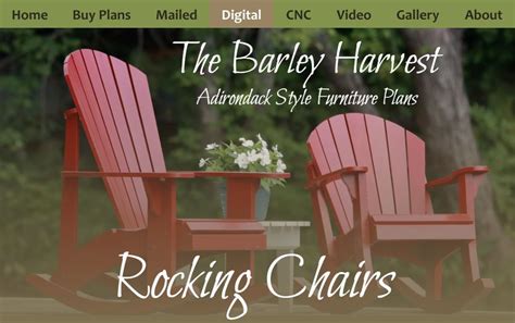 Adirondack Rocking Chair Plans The Barley Harvest Woodworking