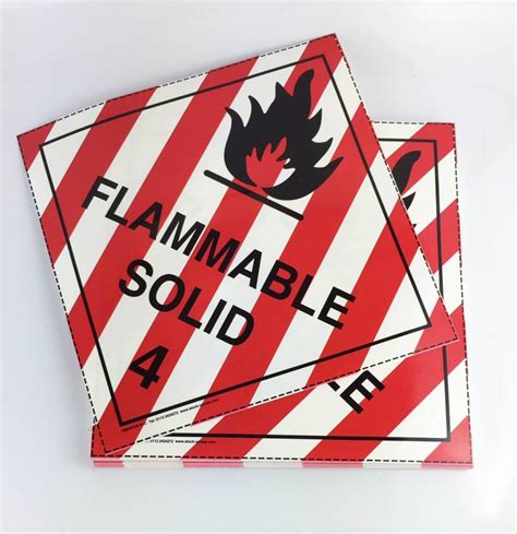 Class Flammable Solid Placards Stock Xpress Com