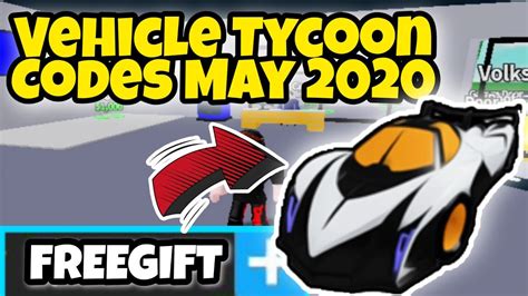 All New Vehicle Tycoon Codes 2020 Roblox Youtube
