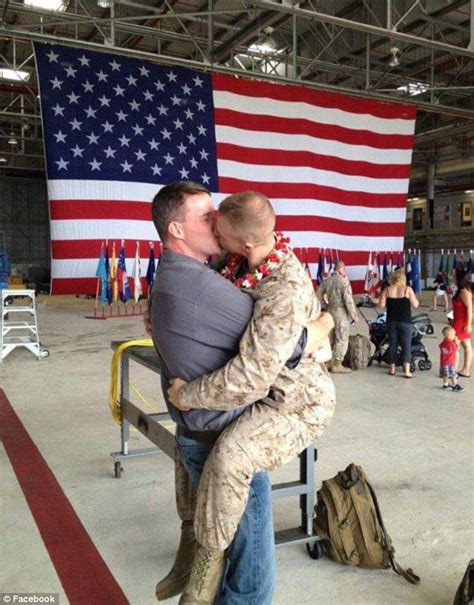 Gay Marine Homecoming Kiss Was First Ever For Pair Who Fell In Love