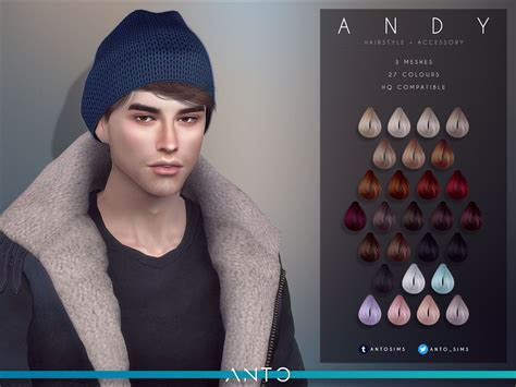 Anto Antosims Merry Christmas You All Hope You Sims 4 Hair Male