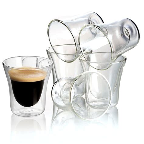 Extra Strong Double Walled Espresso Glasses Coffee Cup Glass Set Of 6 Only 31 47 On Amazon