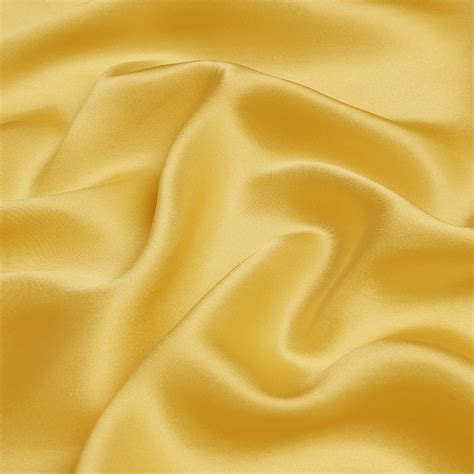 Mineral Yellow Charmeuse Fabric Pure Silk Fabrics For Fashion