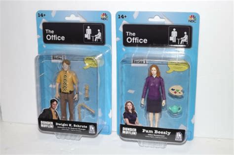 Dunder Mifflin The Office Series One Pam Beesly And Dwight Schrute Action Figure Ebay