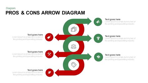 Pros And Cons Arrow Diagram Powerpoint And Keynote Template