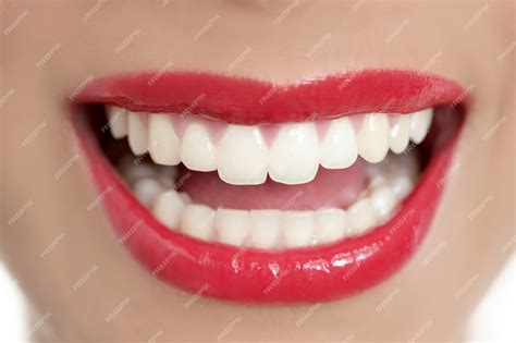 Premium Photo Beautiful Woman Perfect Teeth Smile