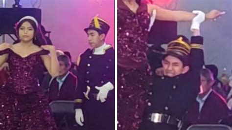 Chambelan Se Vuelve Viral Por Sus Gestos Al Momento De Cargar A Una Quinceañera No La Aguantaba