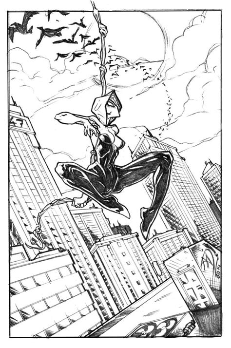 Gwen Stacy Spiderverse Tribute Sketch Spiderman Artwork Spiderman