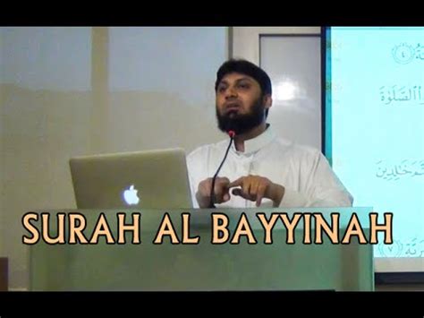 Surah tersebut mempunyai 8 ayat dan termasuk ke dalam golongan surah madaniyah. Surah Al Bayyinah - Tafsir by Zaid Hussain, Hikmah ...