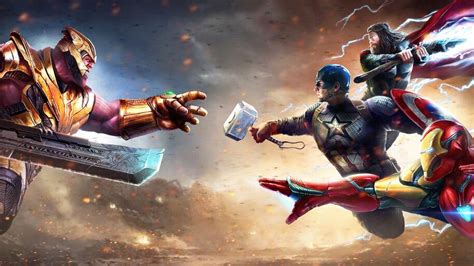 Thanos Vs Iron Man Captain America Thor Avengers Endgame 8k 318