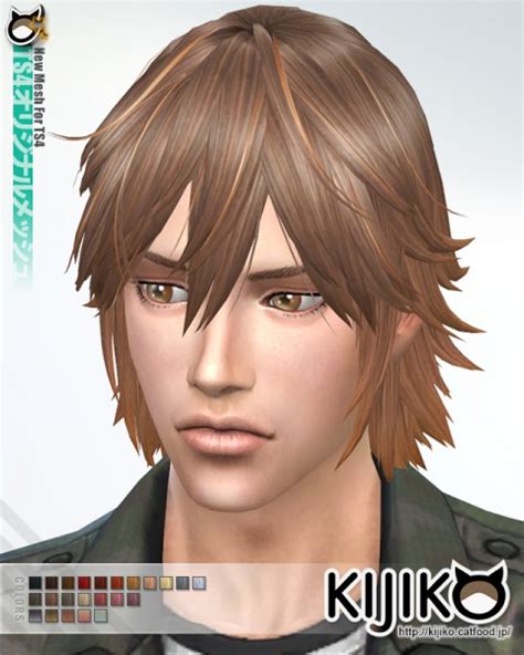 Kijiko Sims Spiky Layered Hairstyle For Him Sims 4 Hairs