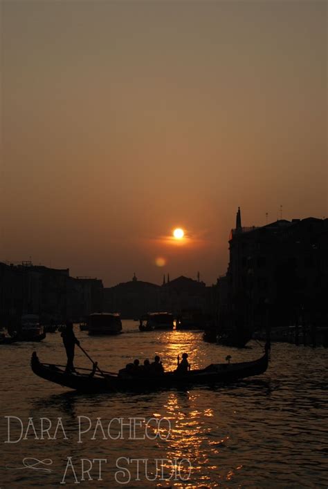 Venice Italy Gondola Sunset Fine Art Photography By Darapacheco