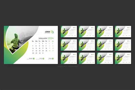 2024 Desk Calendar Template Graphic By Creative Pixa · Creative Fabrica