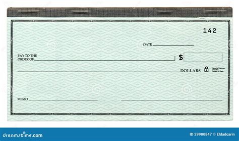Blank Cheque Royalty Free Stock Photography Image 29980847