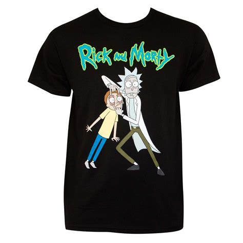 Rick And Morty Mens Black Crazy Eyes T Shirt