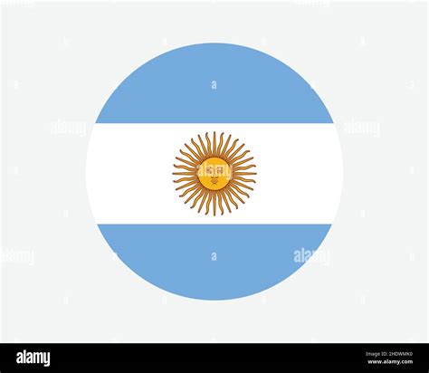 Argentina Round Country Flag Circular Argentinian National Flag