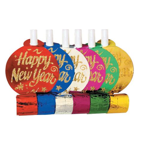 New Years Assorted Party Blowers 24 Count