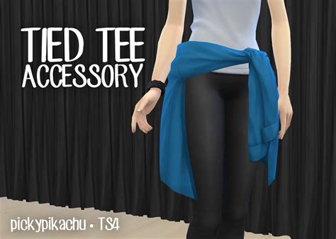 My Sims 4 Blog Tied Tee Accessory For Teen Elder Females Sims 4