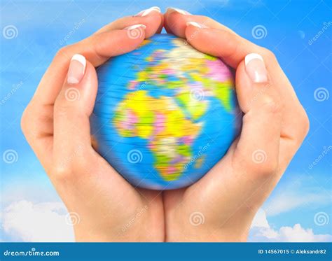 Hands Around The World Stock Image Image Of Sphere Earth 14567015