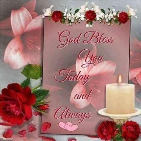 God bless you (variants include god bless or bless you) is a common english expression generally used to wish a person blessings in various situations, especially as a response to a sneeze, and also, when parting or writing a valediction. God Bless You Today And Always Pictures, Photos, and ...