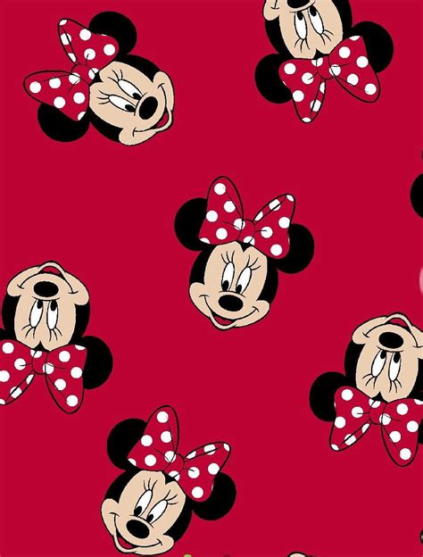 Disney Inspired Minnie Mouse Tossed Heads Cotton Etsy Mickey Mouse