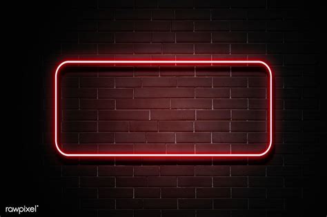 Neon Red Banner On A Wall Premium Image By Nam Red