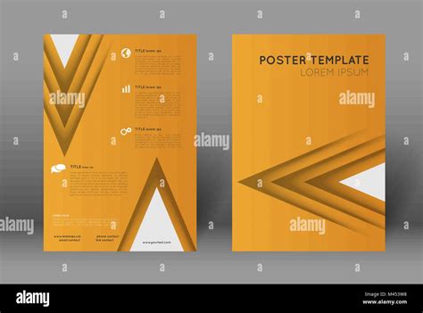 Simple Poster Design Template Abstract Orange Background With