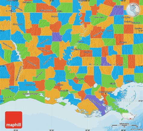 Political Map Of Louisiana