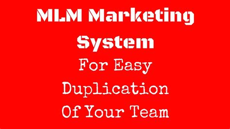 Most Simple Mlm Marketing System Youtube