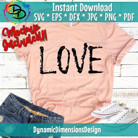 Svg Love Word Heart Love Heart Love Decal Love Design Etsy