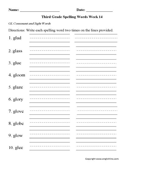 Third grade is a great time to use spelling to improve vocabulary and to help improve. Spelling Worksheets | Third Grade Spelling Worksheets