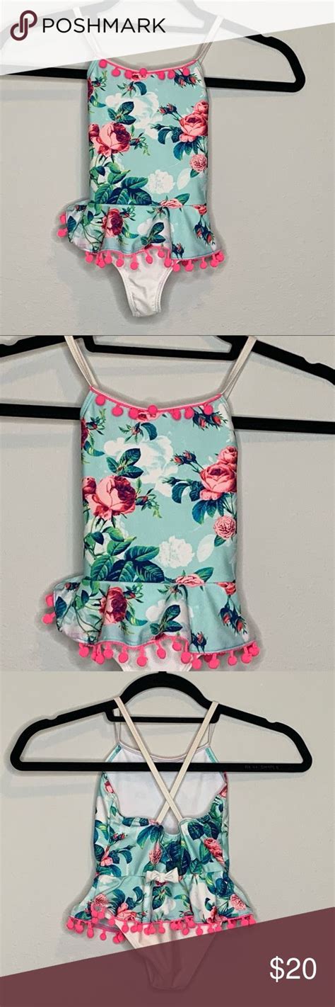 Betsey Johnson 3T One Piece Floral Swim Suit