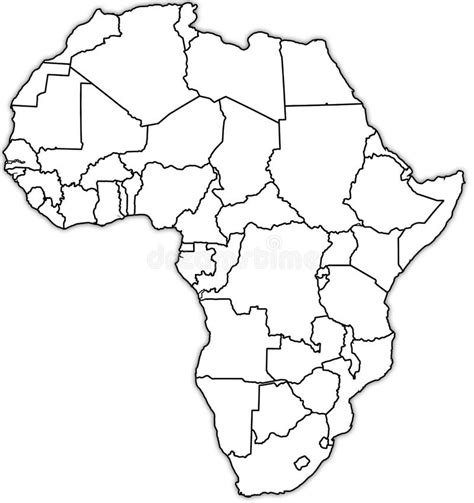 Mapa En Blanco De Africa Ilustracion Vector Mapa Africa Politico Images