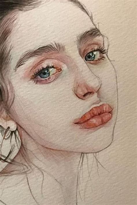 Drawing Images And Ideas Watercolor Woman Face Watercolor Portraits